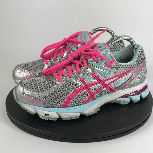 Asics GT-1000 3 Silver/Pink Athletic Running Shoes T4K8N Women’s Size 7.5 - Picture 1 of 12
